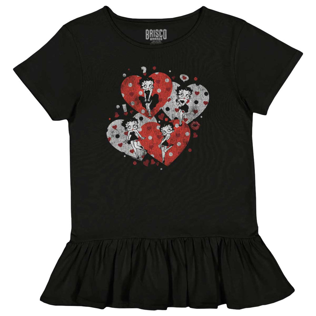 Betty Love Toddler Ruffle Bottom Tee-Direct To Garment Print-Brisco Baby