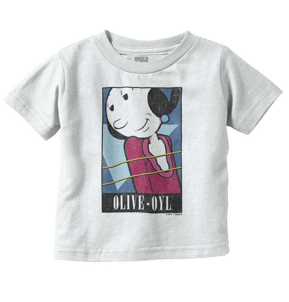 Olive Oyl Infant Toddler T Shirt-Direct To Garment Print-Brisco Baby