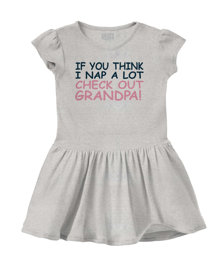 Check Out Grandpa Solid Baby Infant Dress-Direct To Garment Print-Brisco Baby