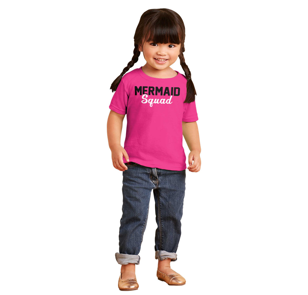Mermaid Squad Infant Toddler T Shirt-Direct To Garment Print-Brisco Baby