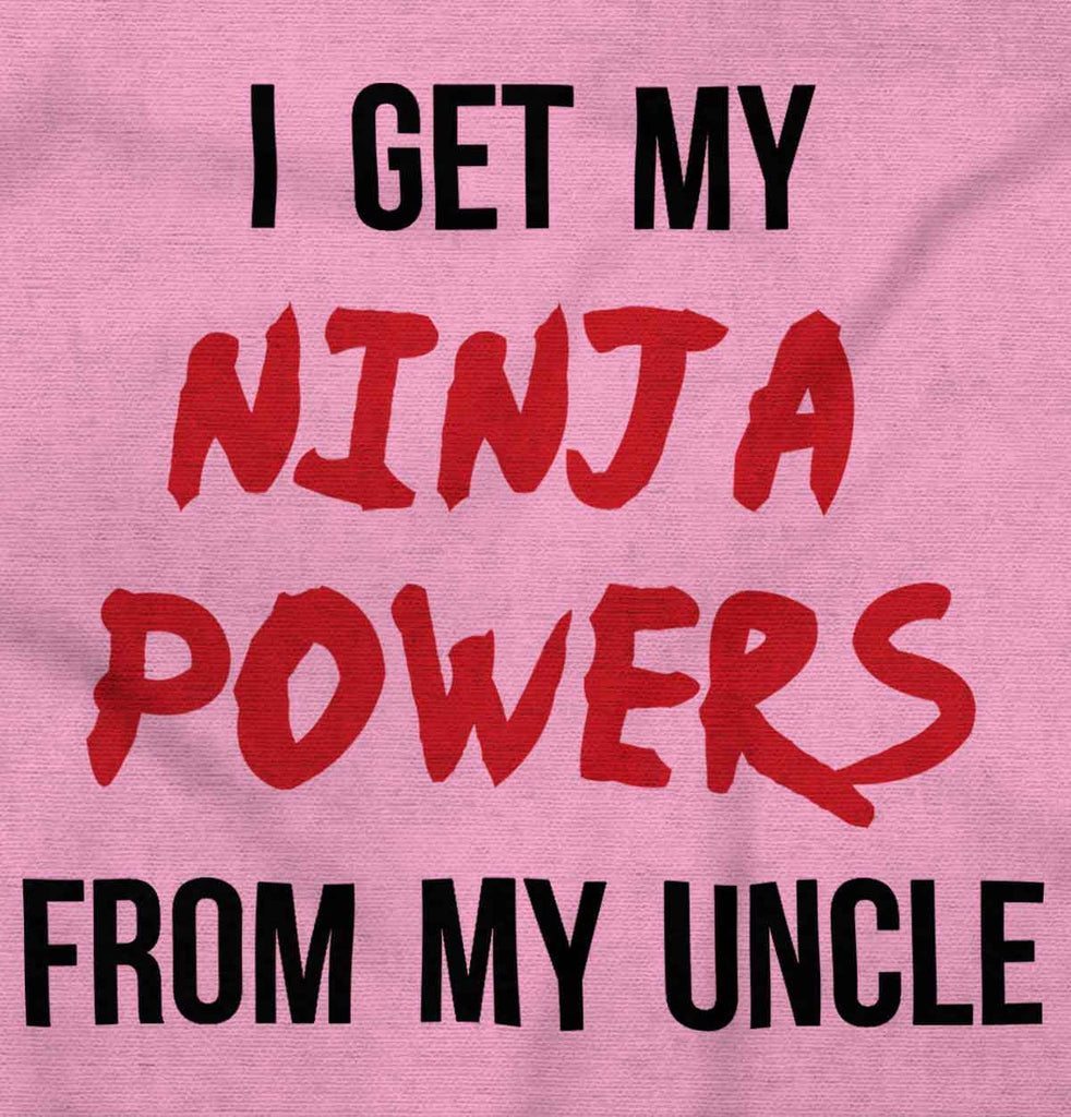 Get Ninja Powers From Uncle Infant Baby Bib-Direct To Garment Print-Brisco Baby