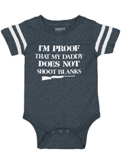 Shoot Blanks Football Romper Bodysuit-Direct To Garment Print-Brisco Baby