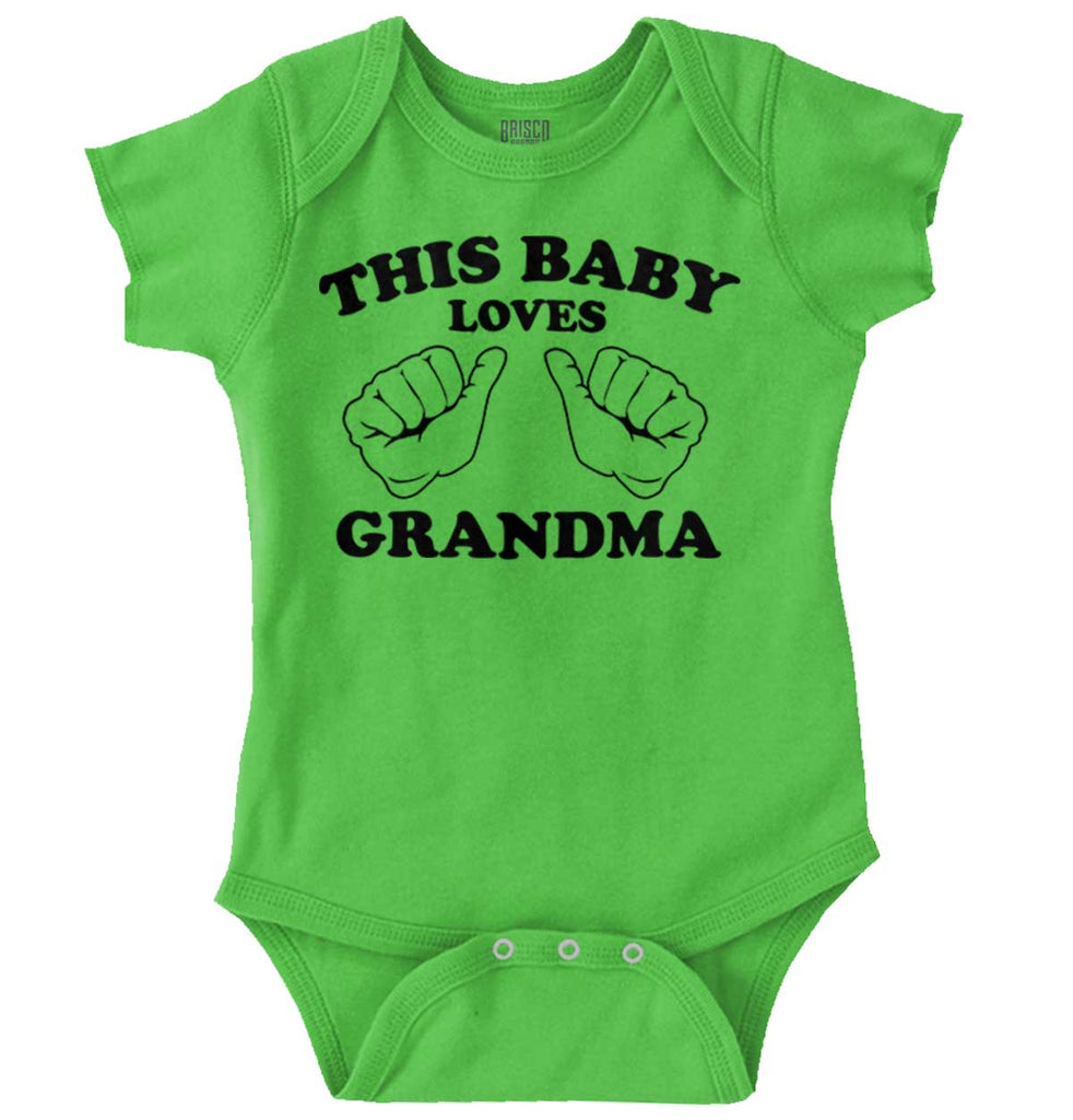 Baby Loves Grandma Romper Bodysuit-Direct To Garment Print-Brisco Baby