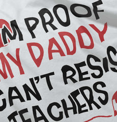 Cant Resist Teachers Romper Bodysuit-Direct To Garment Print-Brisco Baby