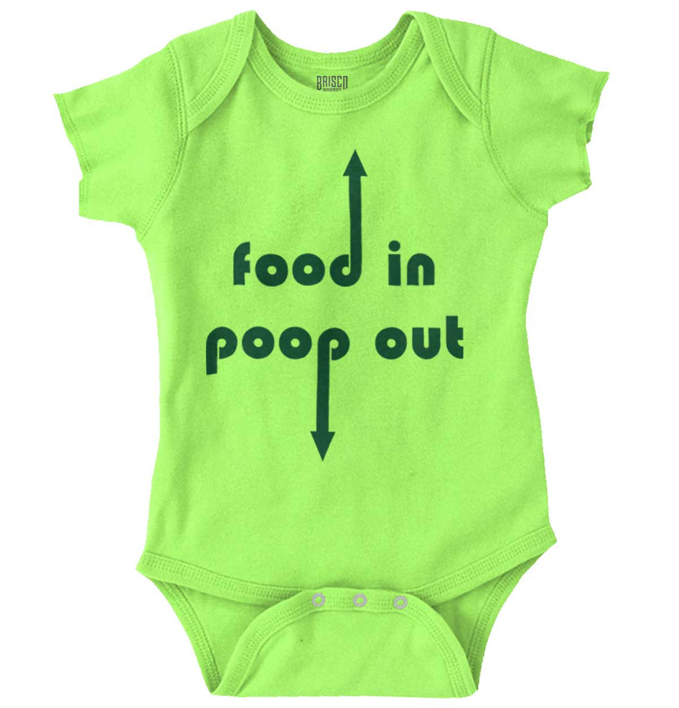 Poop out Romper Bodysuit-Direct To Garment Print-Brisco Baby