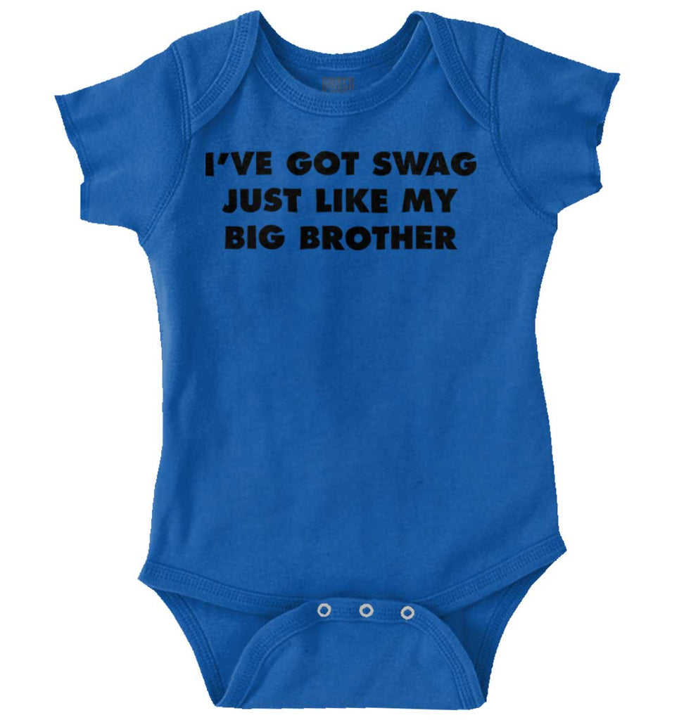 Got Swag Like Big Brother Romper Bodysuit-Direct To Garment Print-Brisco Baby