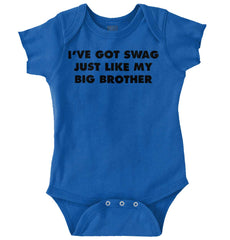 Got Swag Like Big Brother Romper Bodysuit-Direct To Garment Print-Brisco Baby
