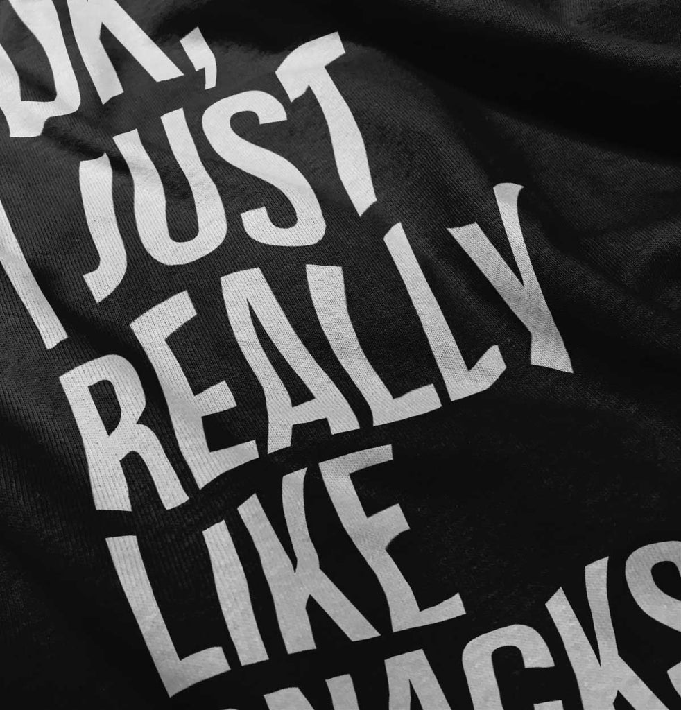 Really Like Snacks Ringer Romper Bodysuit-Direct To Garment Print-Brisco Baby