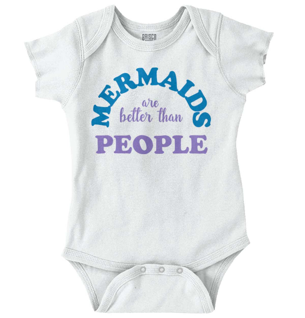 Mermaids Are Better Romper Bodysuit-Direct To Garment Print-Brisco Baby