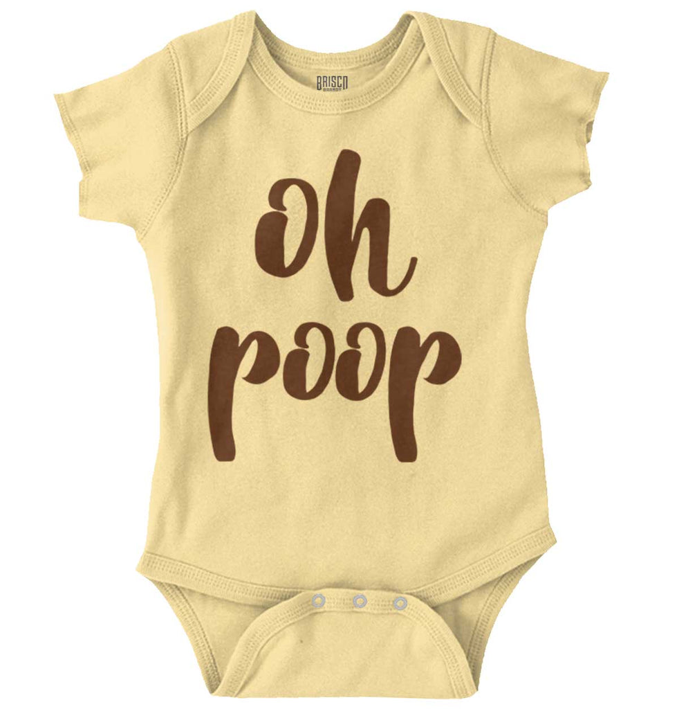Oh Poop Romper Bodysuit-Direct To Garment Print-Brisco Baby