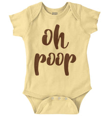 Oh Poop Romper Bodysuit-Direct To Garment Print-Brisco Baby