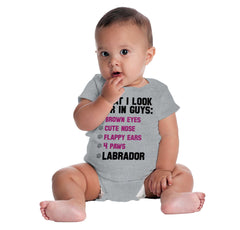 Labrador Checklist Romper Bodysuit-Direct To Garment Print-Brisco Baby