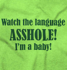 Watch The Language Infant Toddler T Shirt-Direct To Garment Print-Brisco Baby