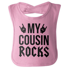 My Cousin Rocks Infant Baby Bib-Direct To Garment Print-Brisco Baby