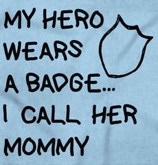 Hero Wears Badge Romper Bodysuit-Direct To Garment Print-Brisco Baby