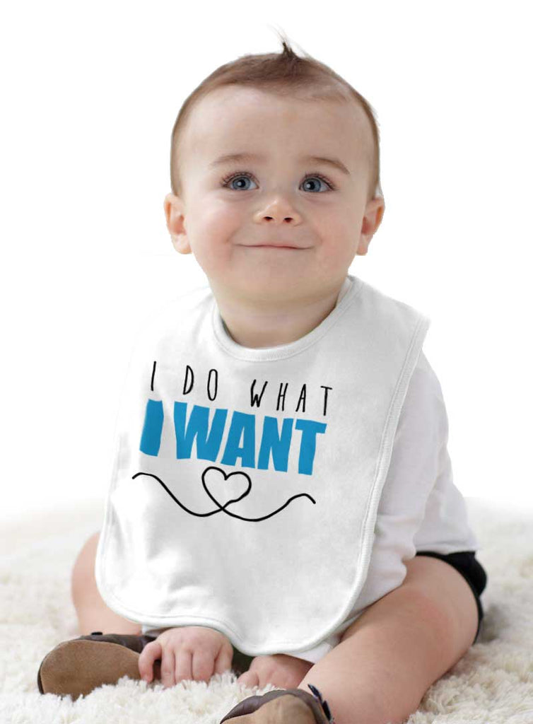 What I Want Infant Baby Bib-Direct To Garment Print-Brisco Baby