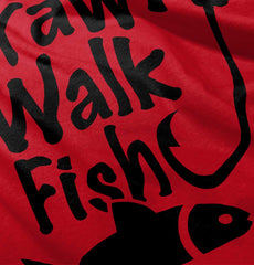 Crawl Walk Fish Toddler Pullover Hoodie-Direct To Garment Print-Brisco Baby