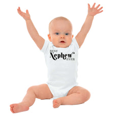 Best Nephew Ever Romper Bodysuit-Direct To Garment Print-Brisco Baby