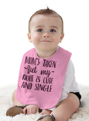 Aunt is Single Infant Baby Bib-Direct To Garment Print-Brisco Baby