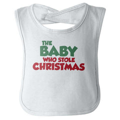 Baby Who Stole Christmas Infant Baby Bib-Direct To Garment Print-Brisco Baby