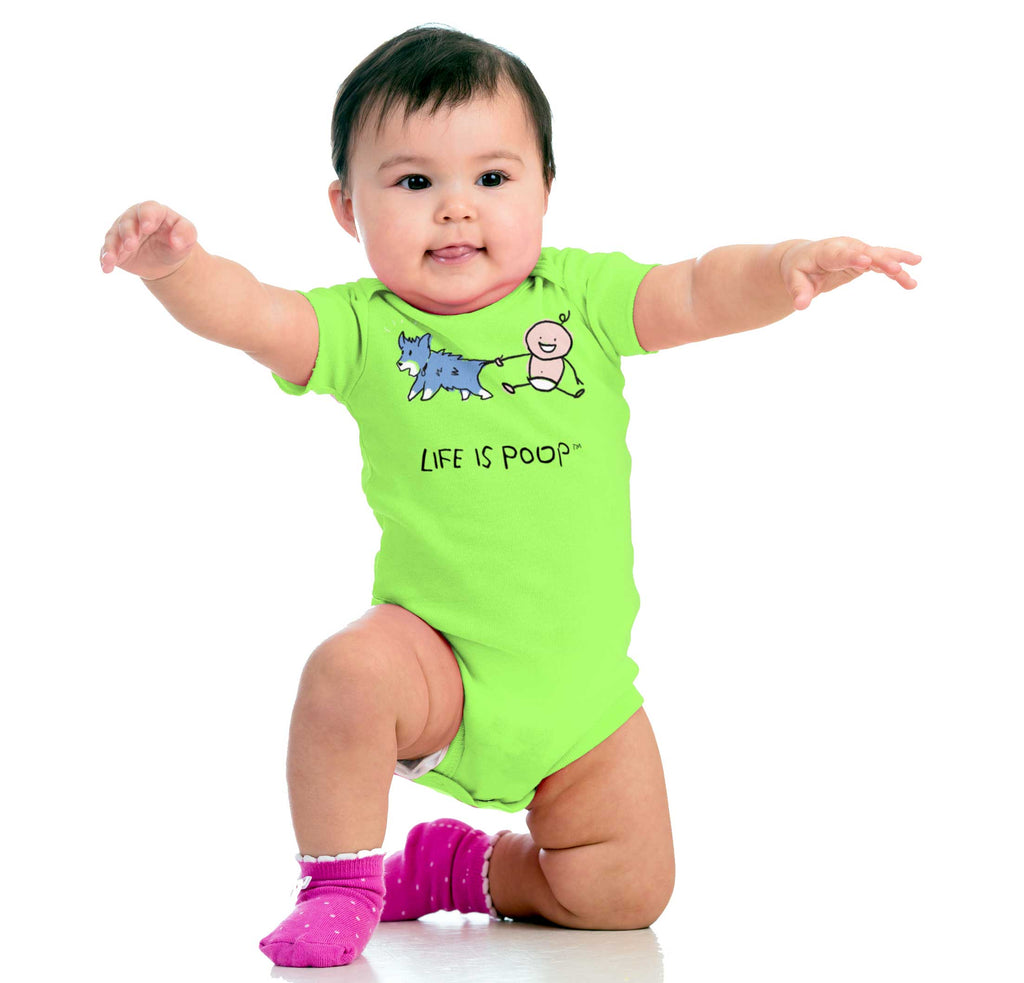 Dog Tail Romper Bodysuit-Direct To Garment Print-Brisco Baby
