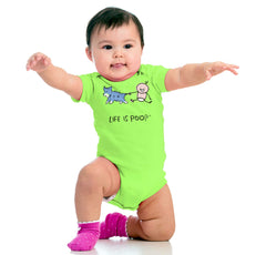 Dog Tail Romper Bodysuit-Direct To Garment Print-Brisco Baby
