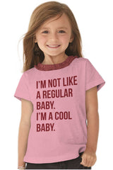 Cool Baby Toddler Ruffled Trim T-Shirt-Direct To Garment Print-Brisco Baby