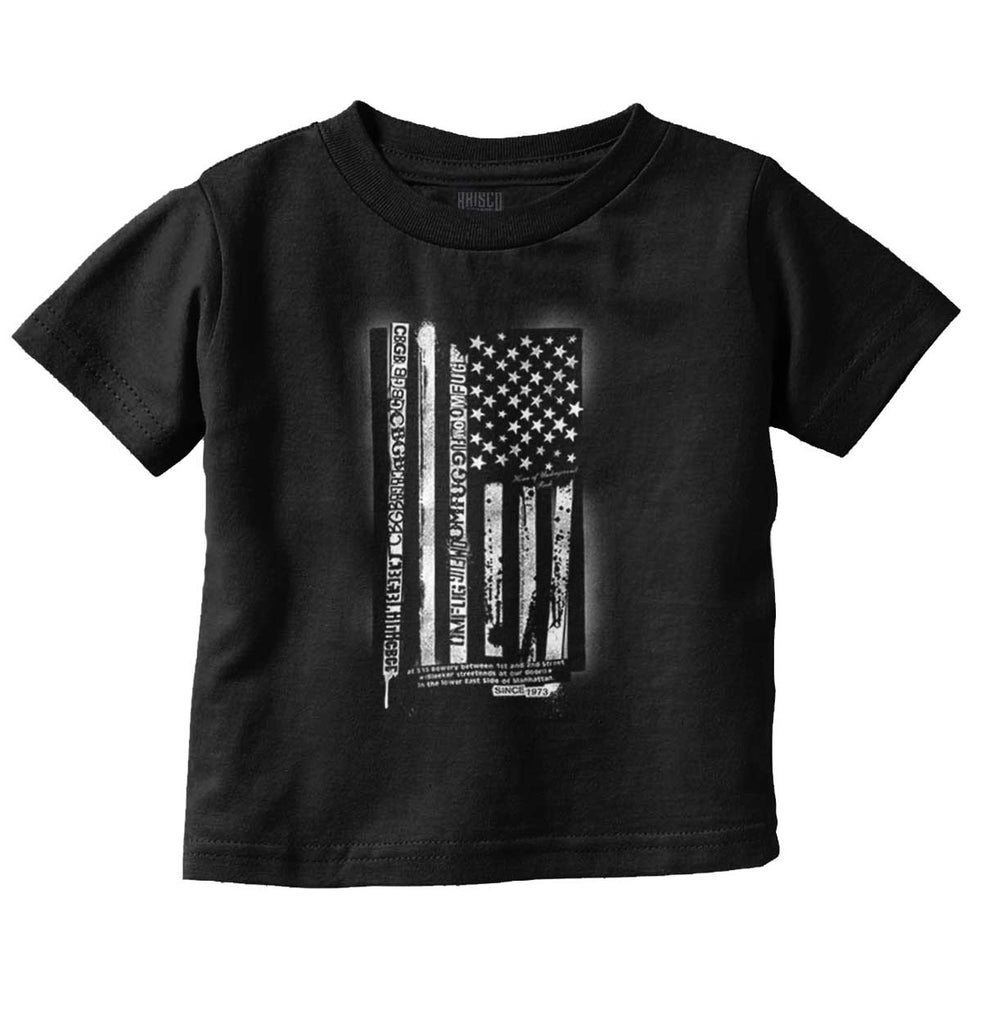 American CBGB Infant Toddler T Shirt-Direct To Garment Print-Brisco Baby