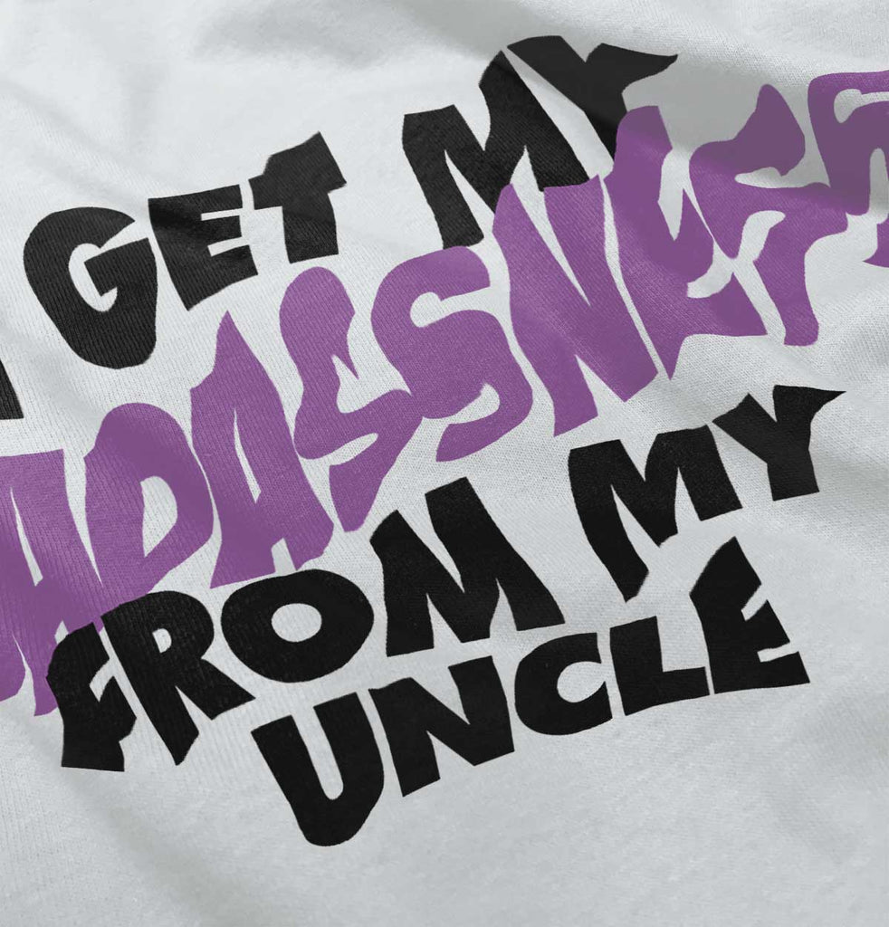 Badass Uncle Toddler Ruffle Bottom Tee-Direct To Garment Print-Brisco Baby