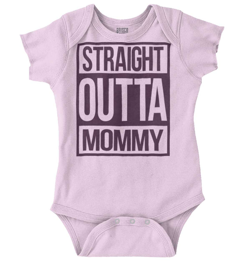 Straight Outta Mommy Romper Bodysuit-Direct To Garment Print-Brisco Baby