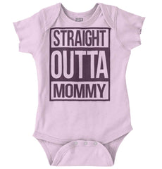 Straight Outta Mommy Romper Bodysuit-Direct To Garment Print-Brisco Baby