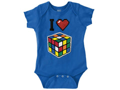 Cutout Rubik's Cube Romper Bodysuit-Direct To Garment Print-Brisco Baby