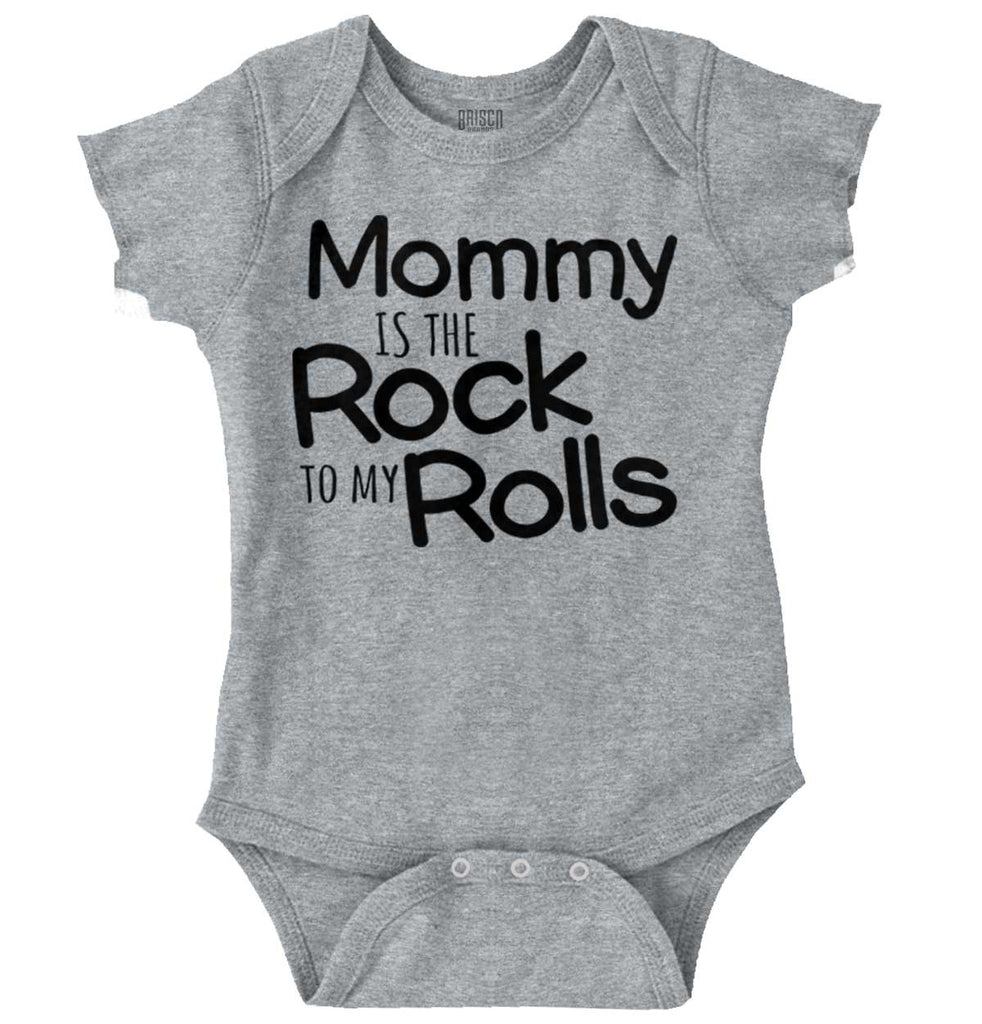 Rock To My Rolls Romper Bodysuit-Direct To Garment Print-Brisco Baby