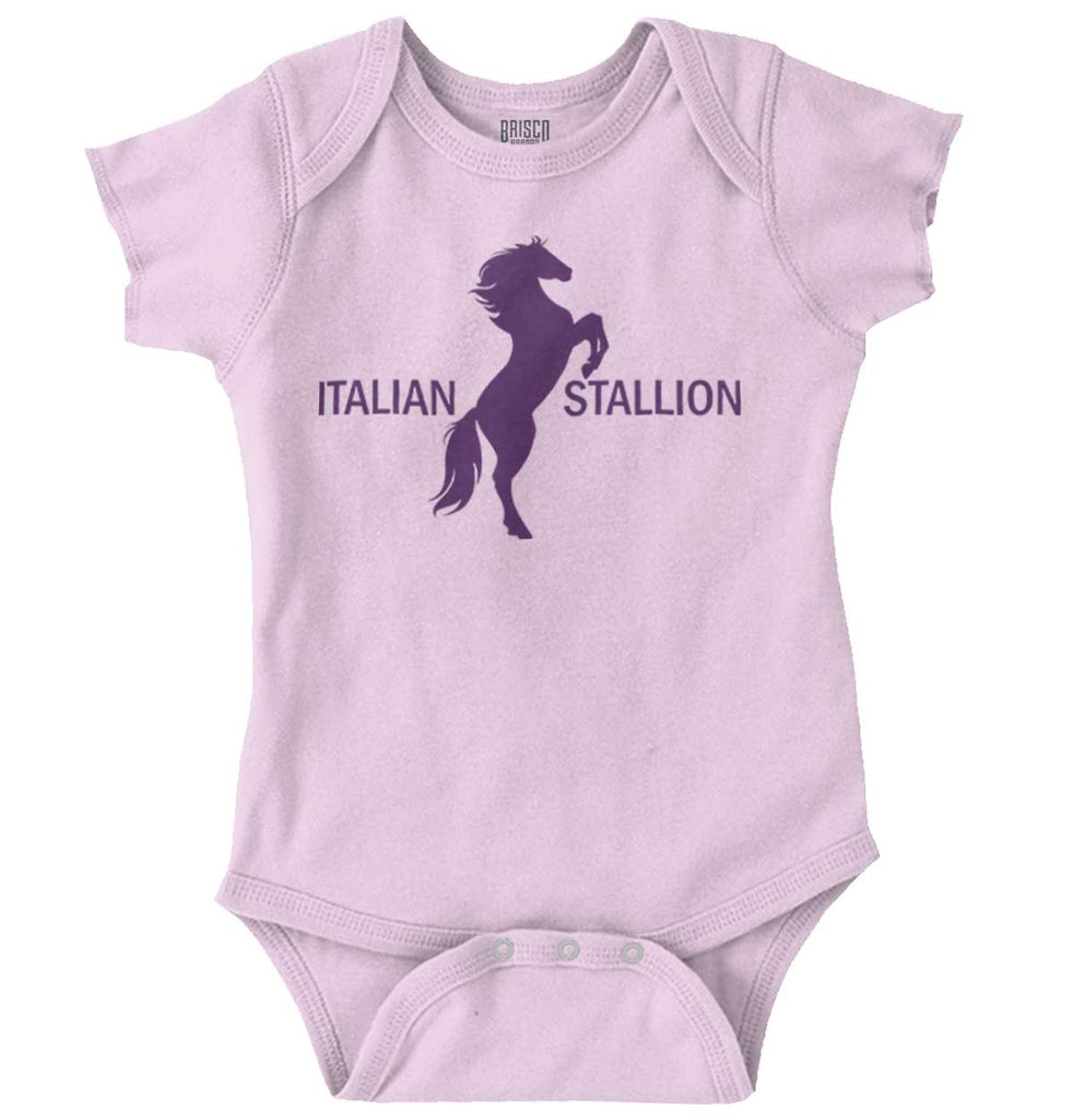 Italian Stallion Romper Bodysuit-Direct To Garment Print-Brisco Baby