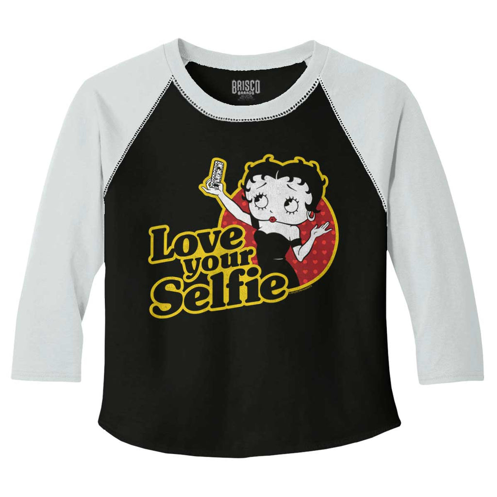 Love Your Selfie Toddler Baseball-Direct To Garment Print-Brisco Baby