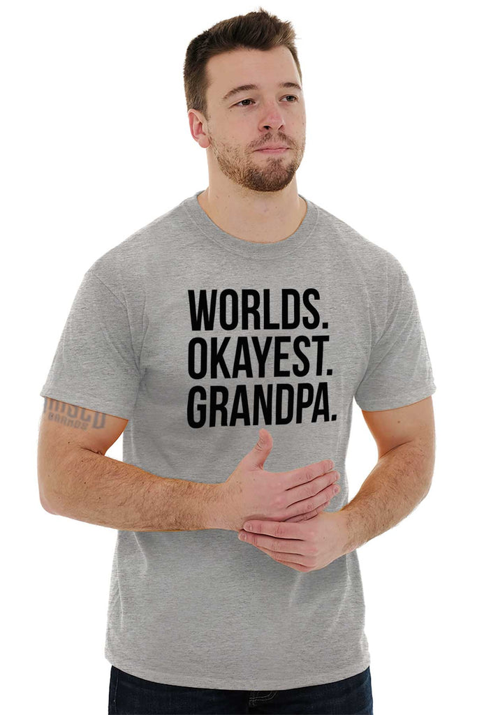 Worlds Okayest Grandpa T Shirt-Direct To Garment Print-Brisco Baby