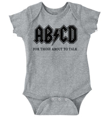 AB CD Romper Bodysuit-Direct To Garment Print-Brisco Baby