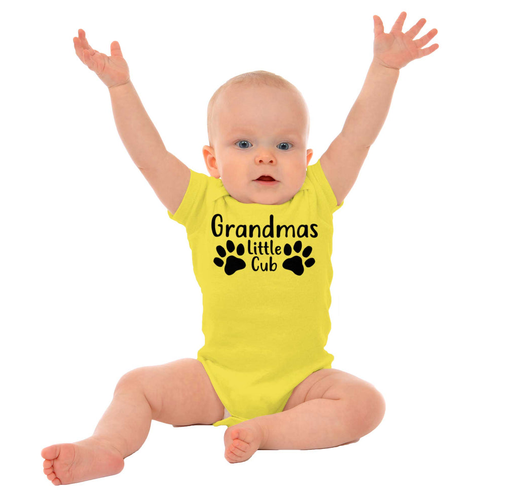 Granmda's Little Cub Romper Bodysuit-Direct To Garment Print-Brisco Baby