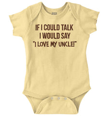 I Love My Uncle Toddler Romper Bodysuit-Direct To Garment Print-Brisco Baby