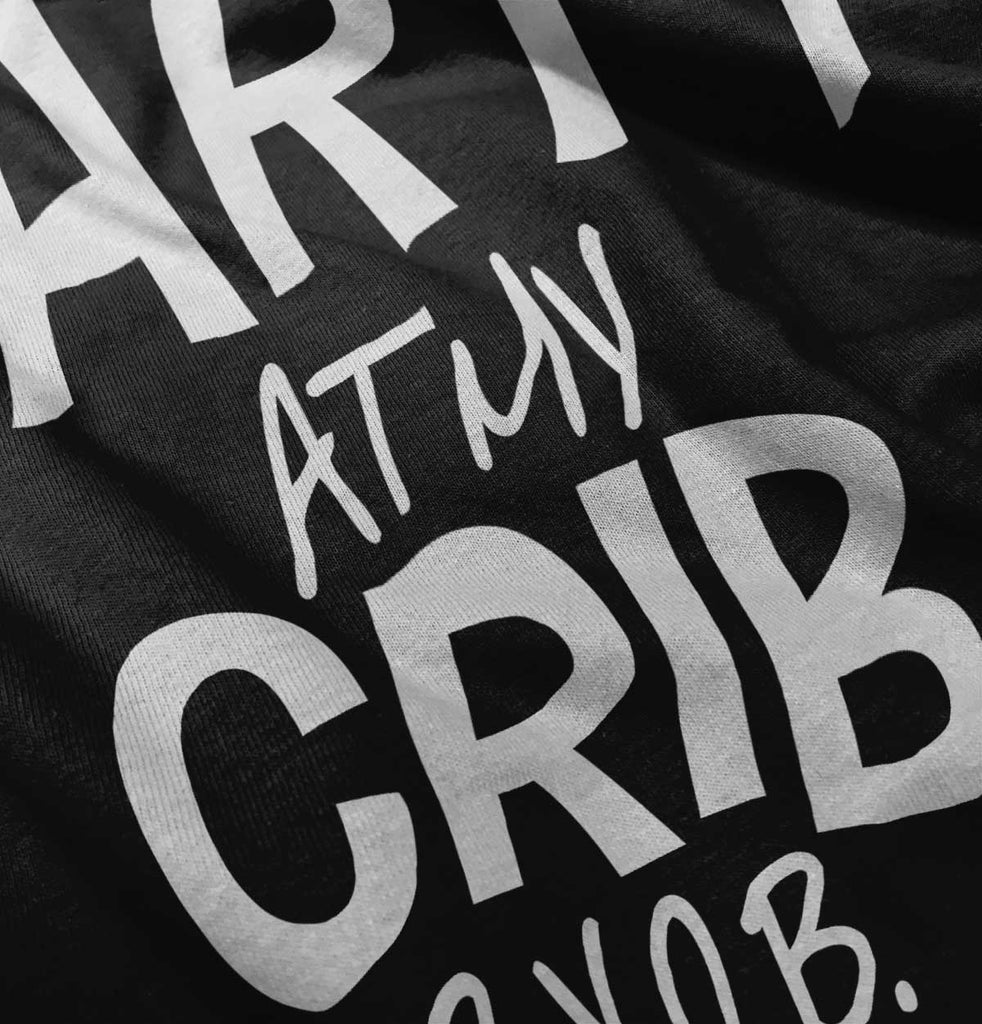 Party At My Crib Infant Baby Bib-Direct To Garment Print-Brisco Baby