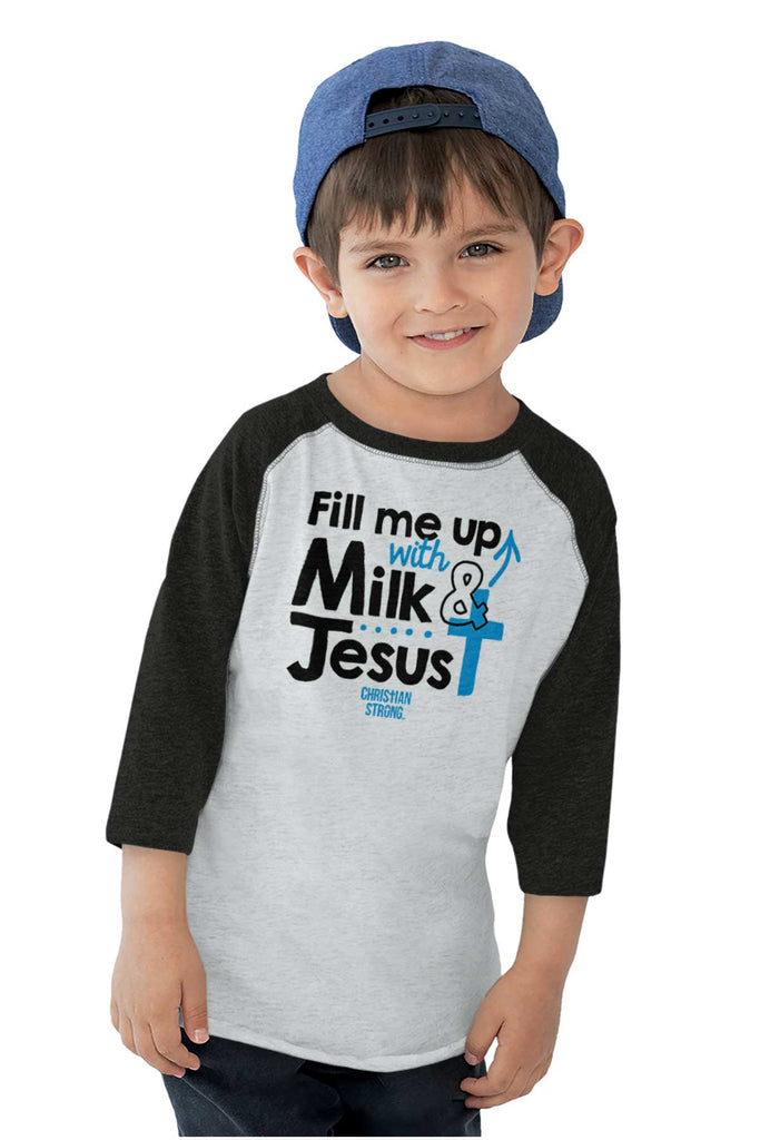 Milk And Jesus Toddler Baseball-Direct To Garment Print-Brisco Baby