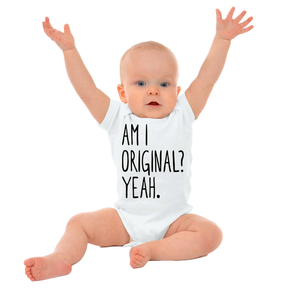 Am I Original? Romper Bodysuit-Direct To Garment Print-Brisco Baby