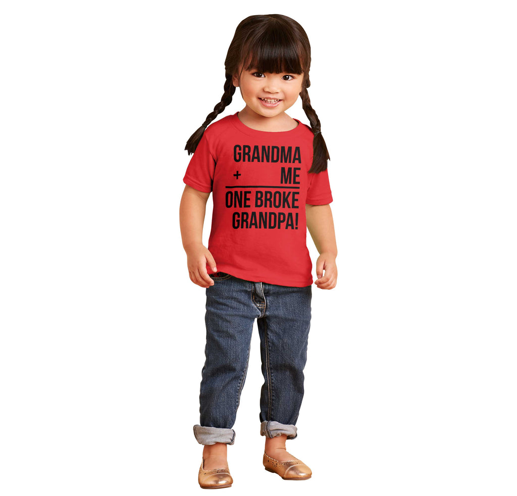 One Broke Grandpa Infant Toddler T Shirt-Direct To Garment Print-Brisco Baby
