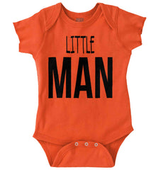 Little Man Romper Bodysuit-Direct To Garment Print-Brisco Baby