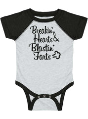 Blastin Farts Raglan Romper Bodysuit-Direct To Garment Print-Brisco Baby