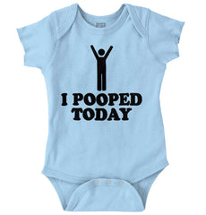 I Pooped Today Romper Bodysuit-Direct To Garment Print-Brisco Baby