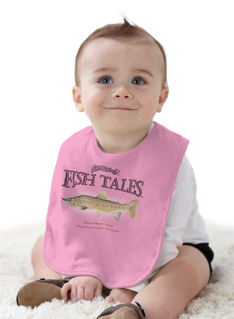 Paiute Cutthroat Trout Infant Baby Bib-Direct To Garment Print-Brisco Baby