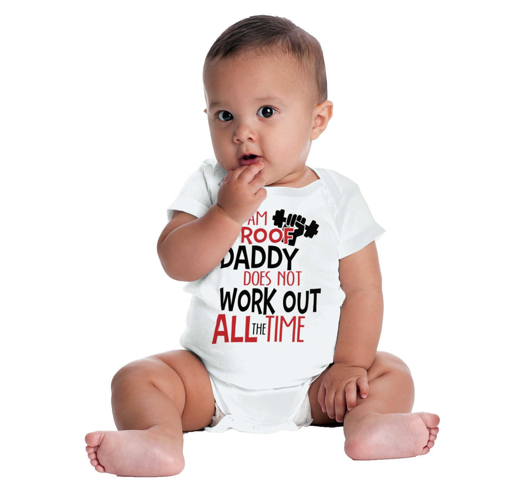 Fitness Father Romper Bodysuit-Direct To Garment Print-Brisco Baby