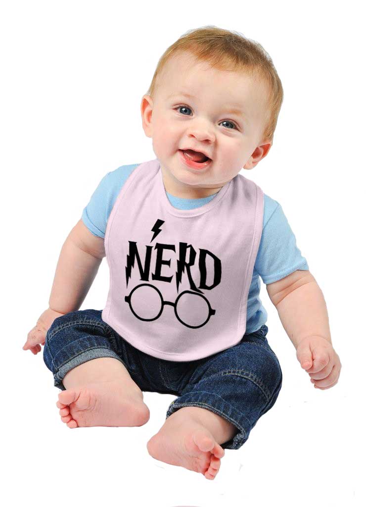 Nerd Harry Potter Infant Baby Bib-Direct To Garment Print-Brisco Baby