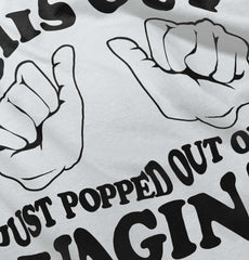 Popped Out of Vagina Infant Baby Bib-Direct To Garment Print-Brisco Baby